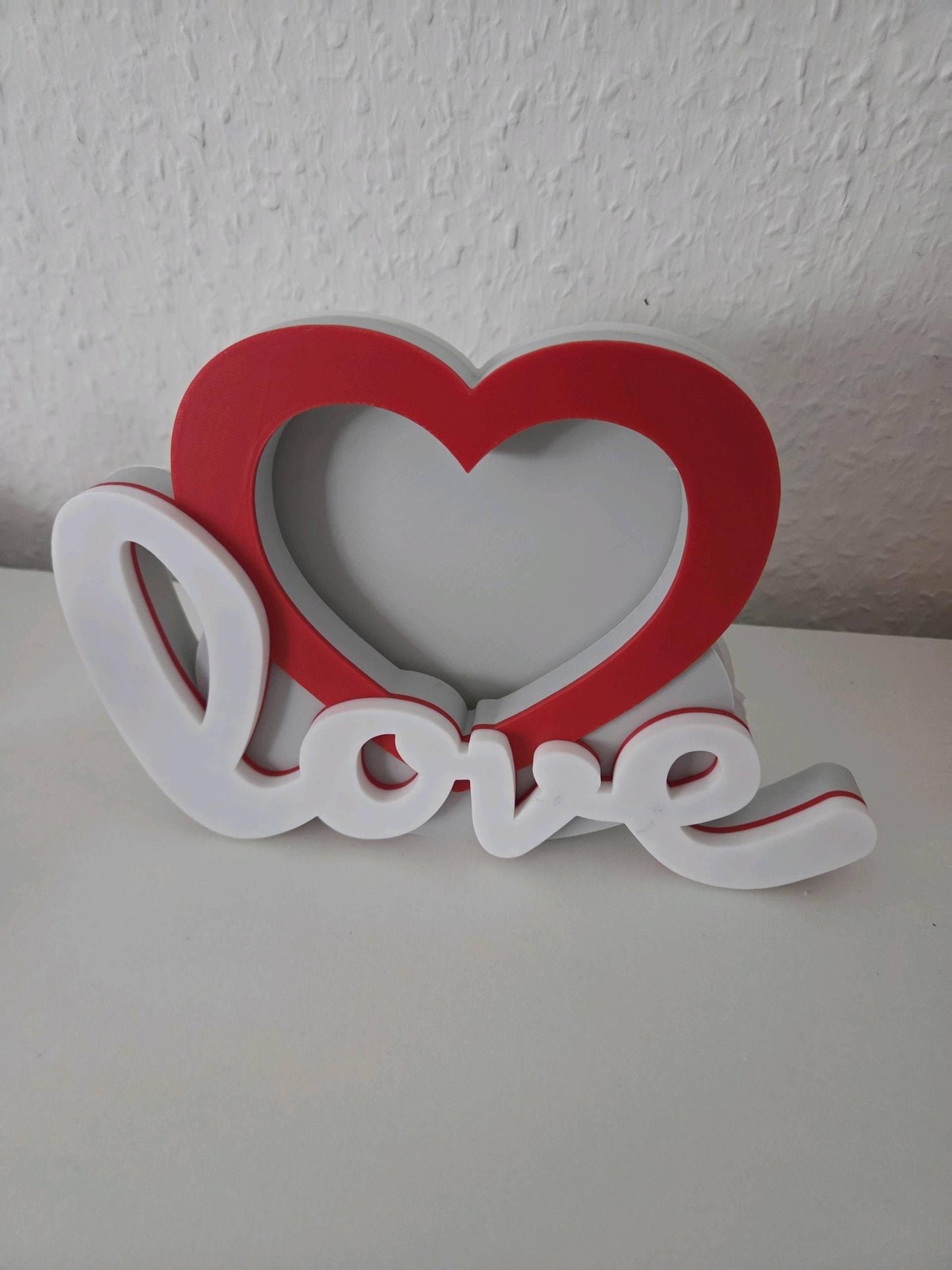 LOVE Photo Frame | Heart Center Couple Picture Display | Valentine’s Day Gift