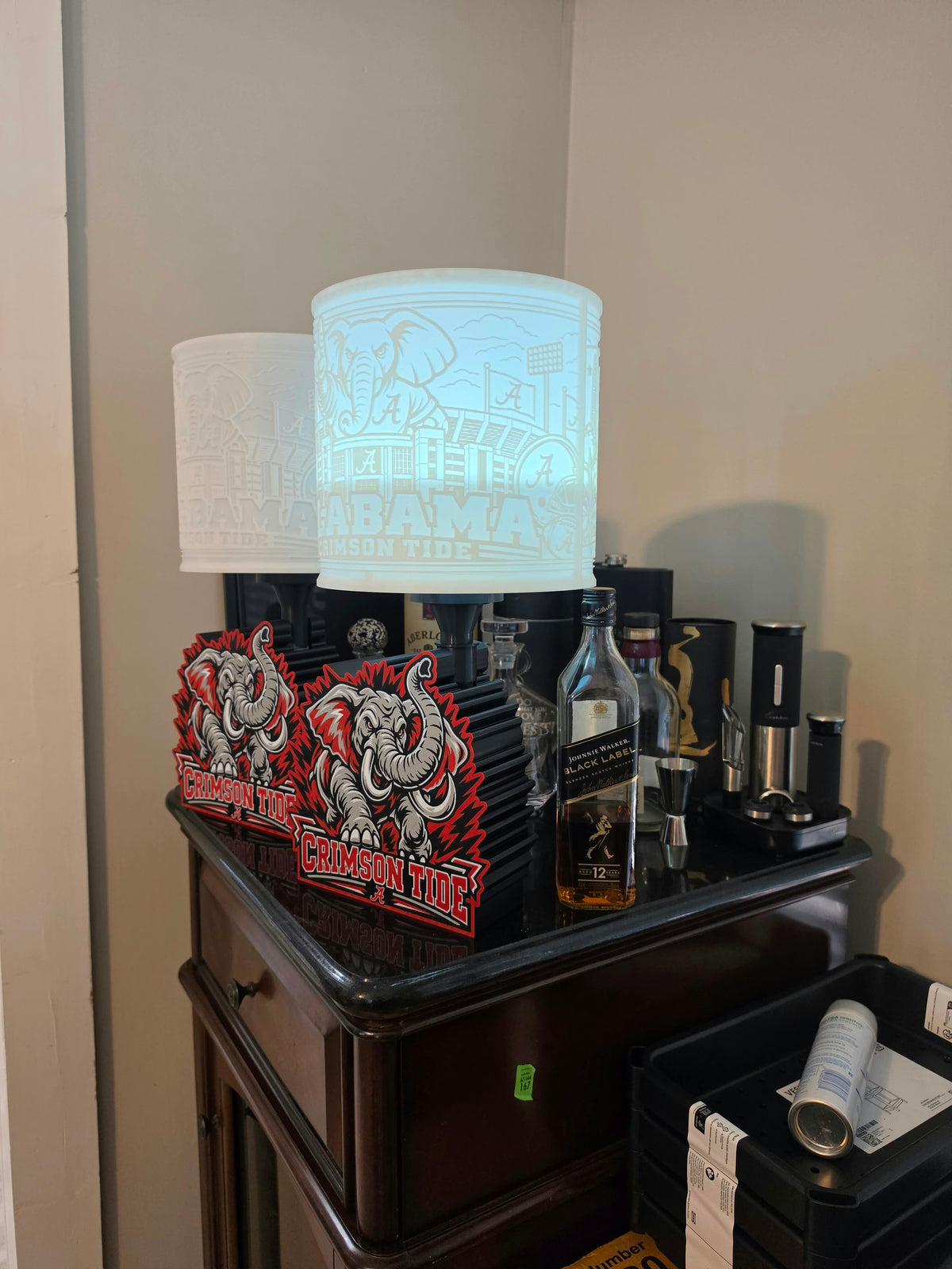 Custom College Football Lithophane Lamp – 3D Printed Sports Décor | UniqueXclusives