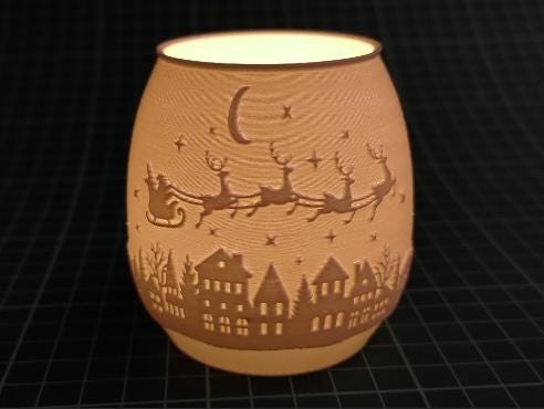 Tealight Santa Claus Christmas Lamp (set of 2)