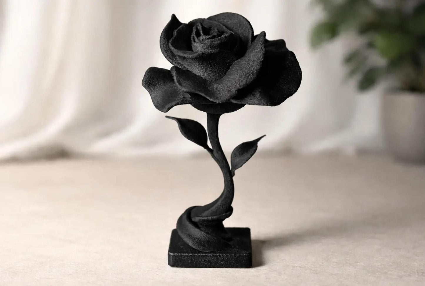 Black Rose Sculpture STL File