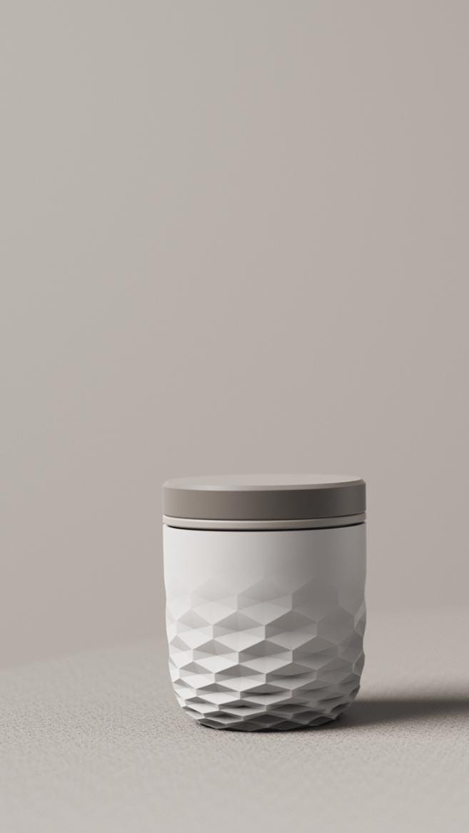 Textured Bathroom Canisters with Lids