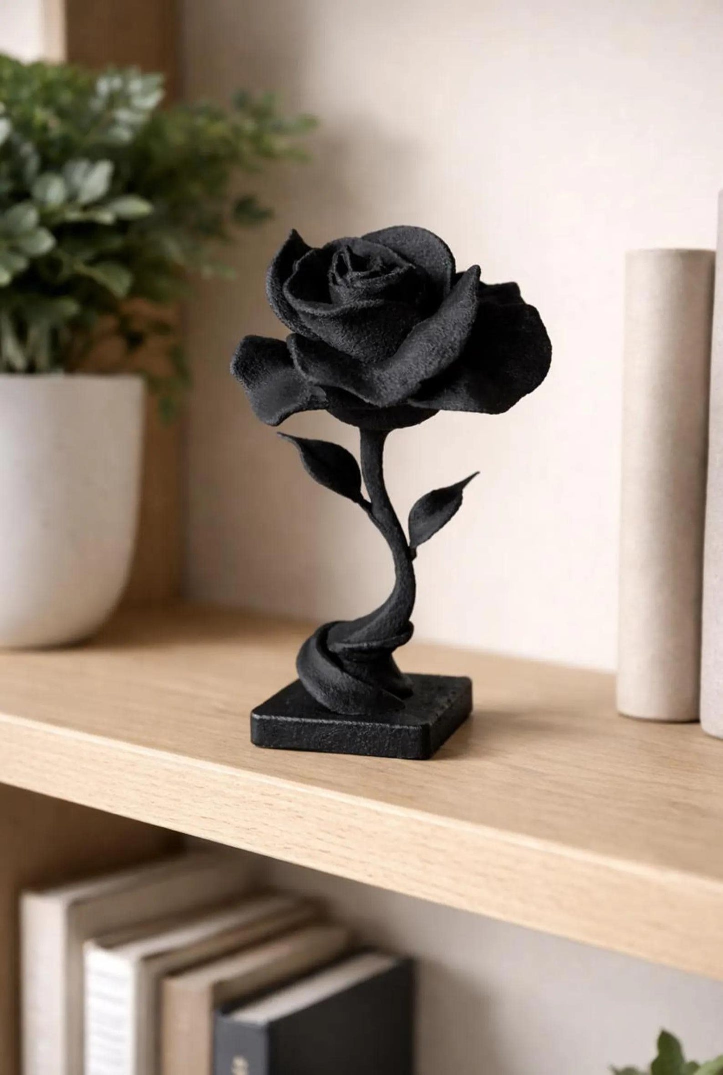 Black Rose Sculpture STL File