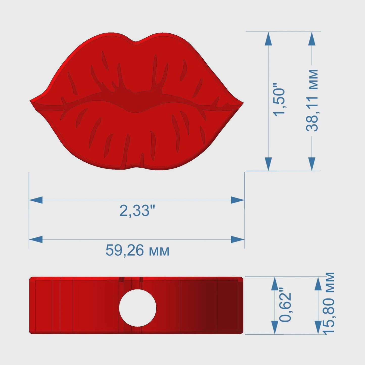 Lips, Straw Topper