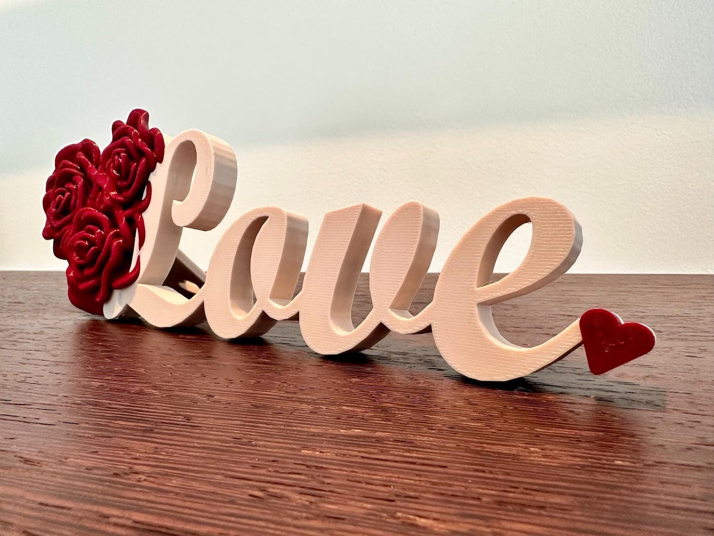 3D Printed LOVE Rose Sign
