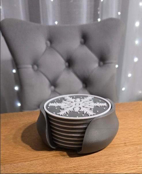 Snowflake Holiday Coasters, Set of 4