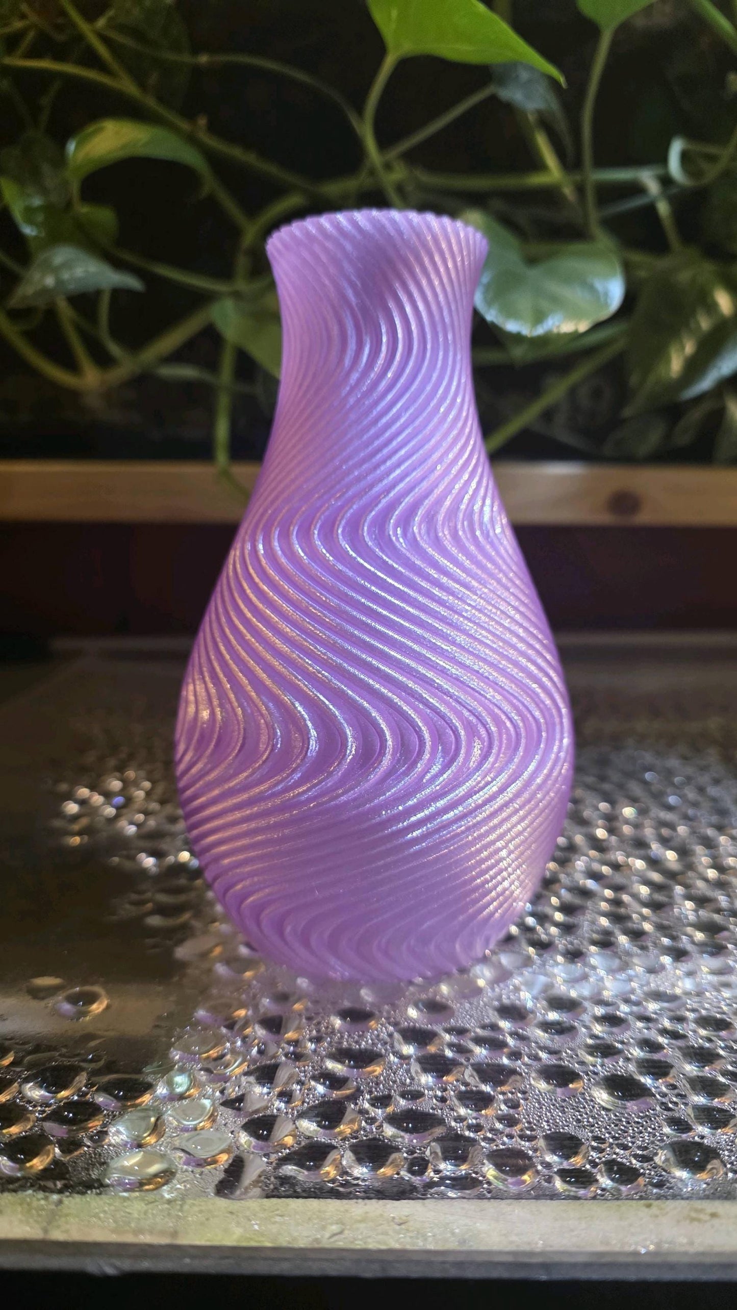 3D Printed Cosmic Swirl Vase – Modern Gradient Home Decor