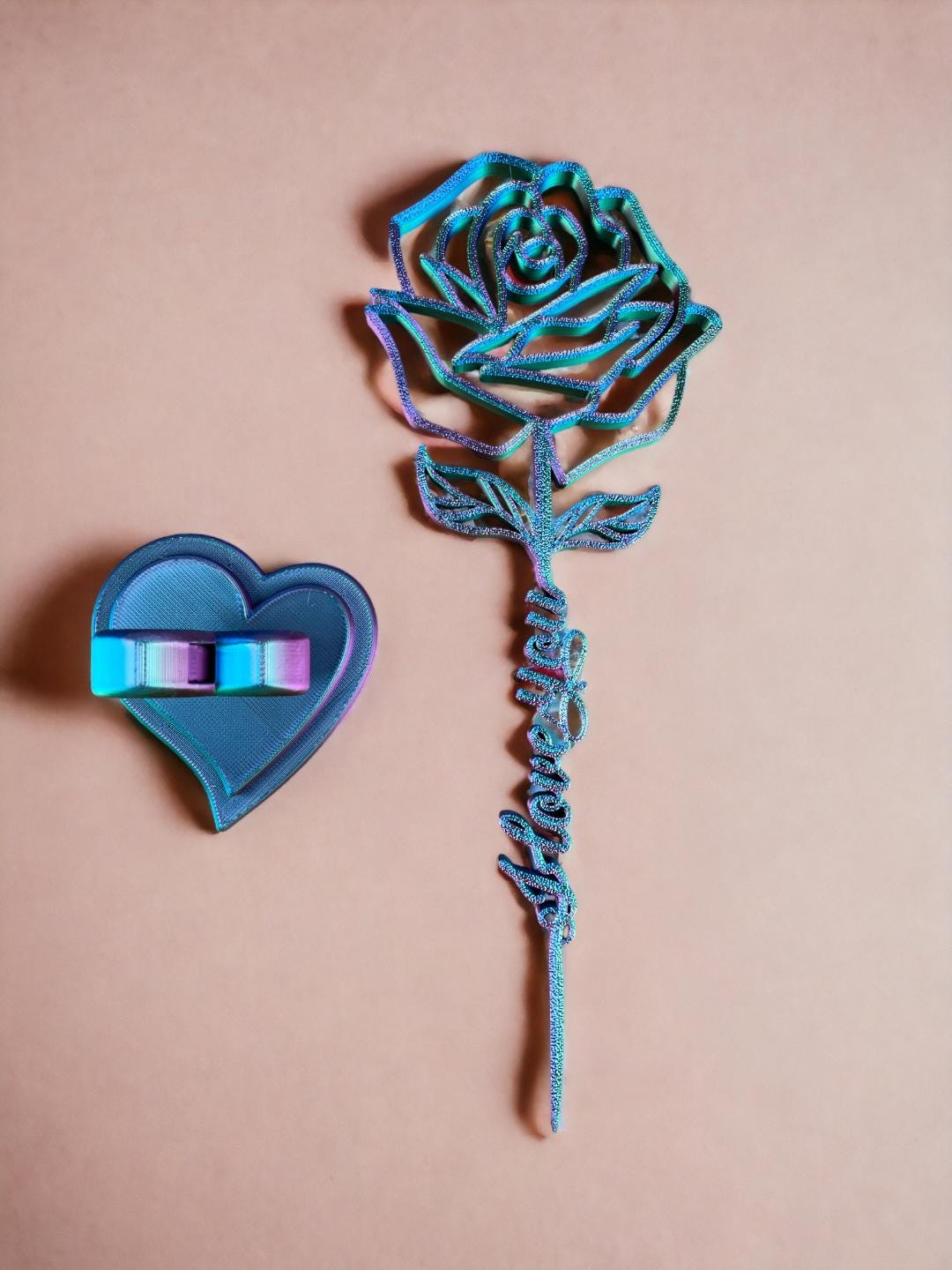 Personalized “I Love You” Rose Stem