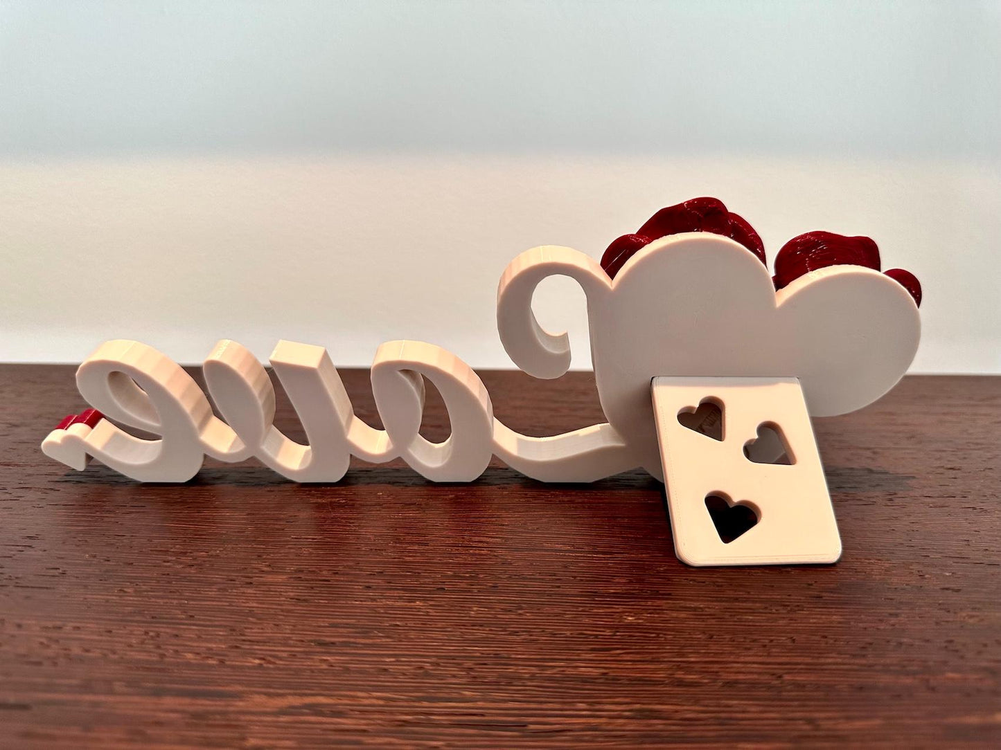 3D Printed LOVE Rose Sign