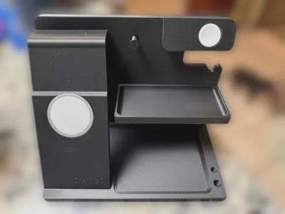 The GlideLine Multi-Gadget Charging Docking Station - Personalized, Multi-Device Charging Stand for Phone, Smartwatch & Earbuds