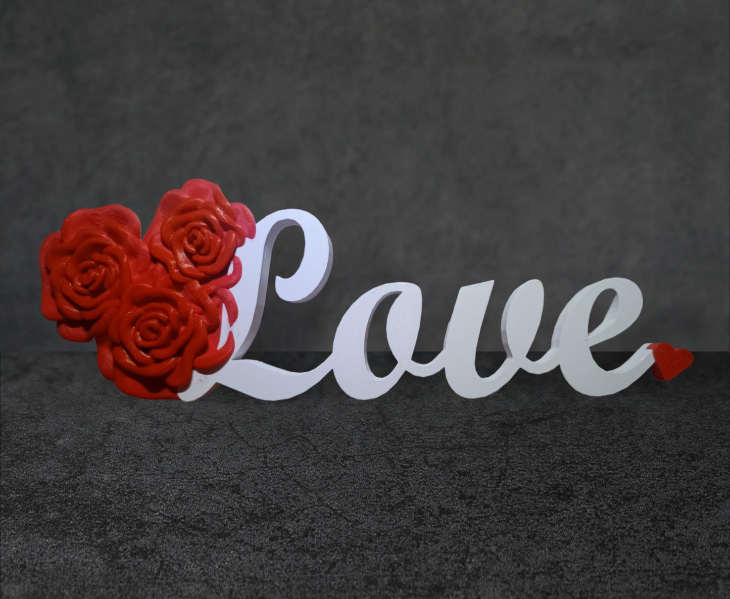 3D Printed LOVE Rose Sign