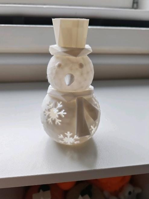 Christmas Snowman tea light