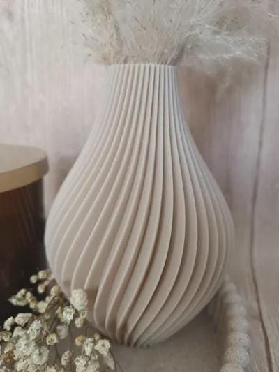 Scandinavian Soft-Wave Textured Vase