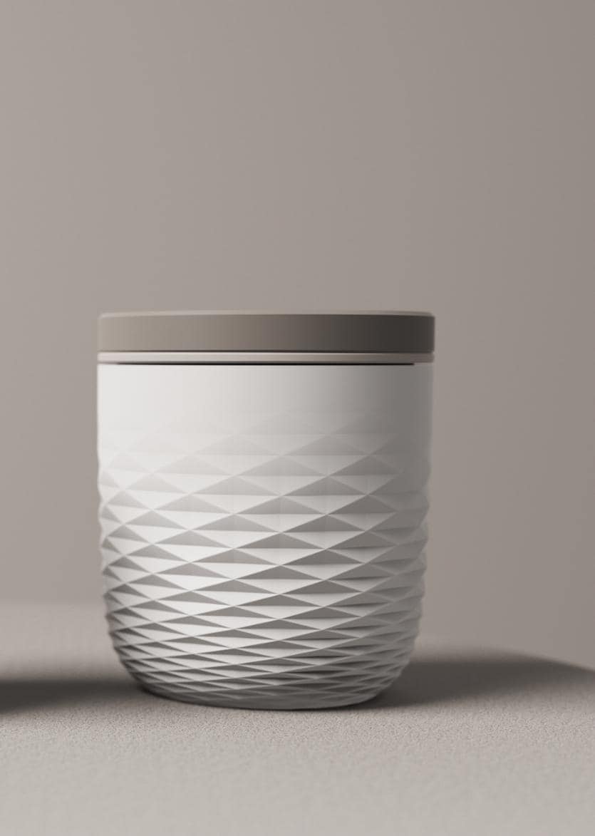 Textured Bathroom Canisters with Lids