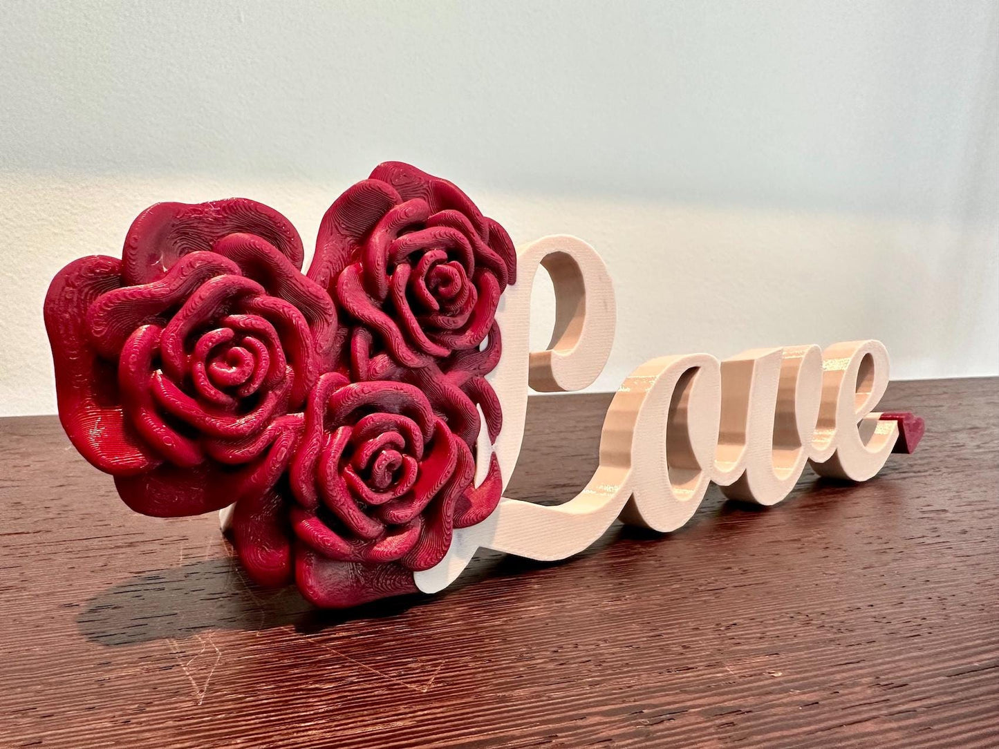 3D Printed LOVE Rose Sign