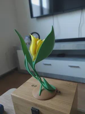Eternal Bloom Sculptural Tulip Vase – Modern 3D Printed Art Décor