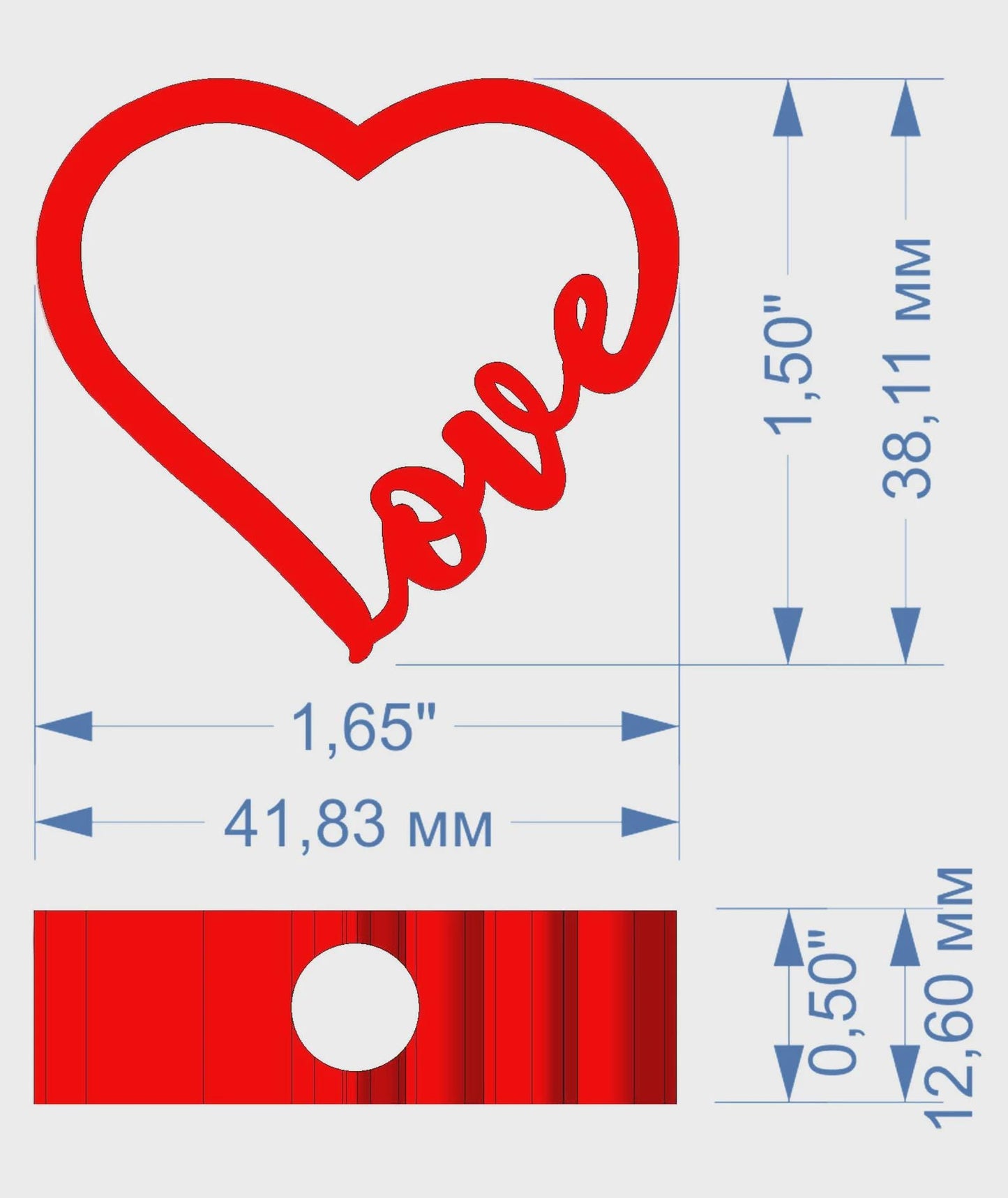 Heart Straw Toppers (Set of 3)