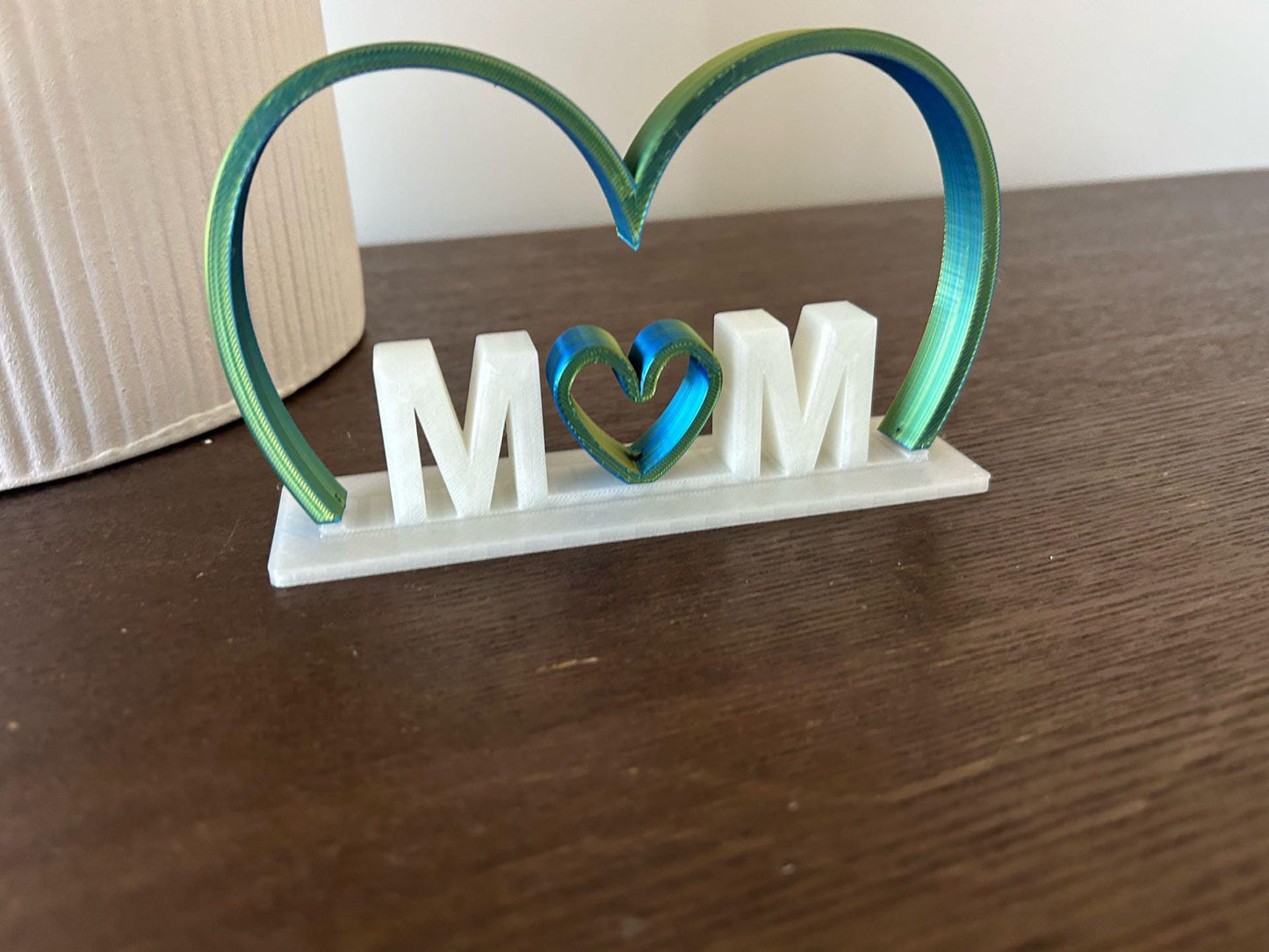 Personalized 3D Printed Mother’s Day Gift | Mom Mama Decor | Floral Heart Sign | Custom Mother Gift