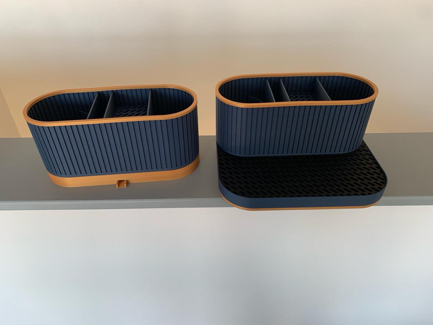 3D Printed Kitchen Sink Organizer | Modular Soap & Sponge Holder | Drainage Tray Sink Caddy | Modern Countertop Organizer | Custom Colors