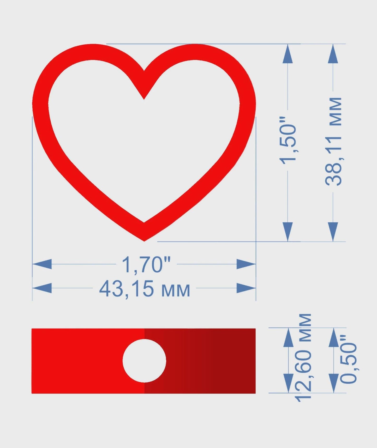 Heart Straw Toppers (Set of 3)