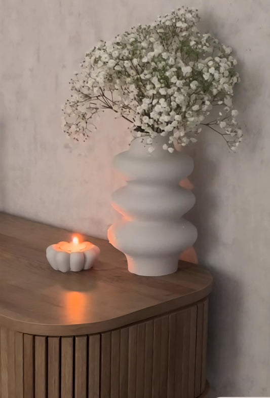 Modern Vase & Tealight Holder Combo