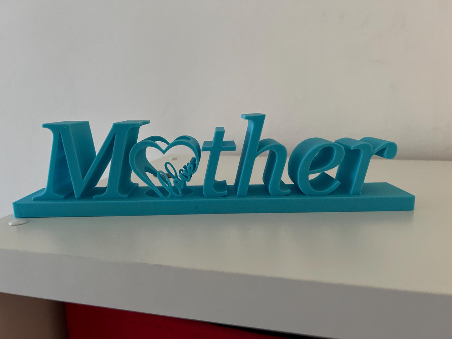 Personalized 3D Printed Mother’s Day Gift | Mom Mama Decor | Floral Heart Sign | Custom Mother Gift