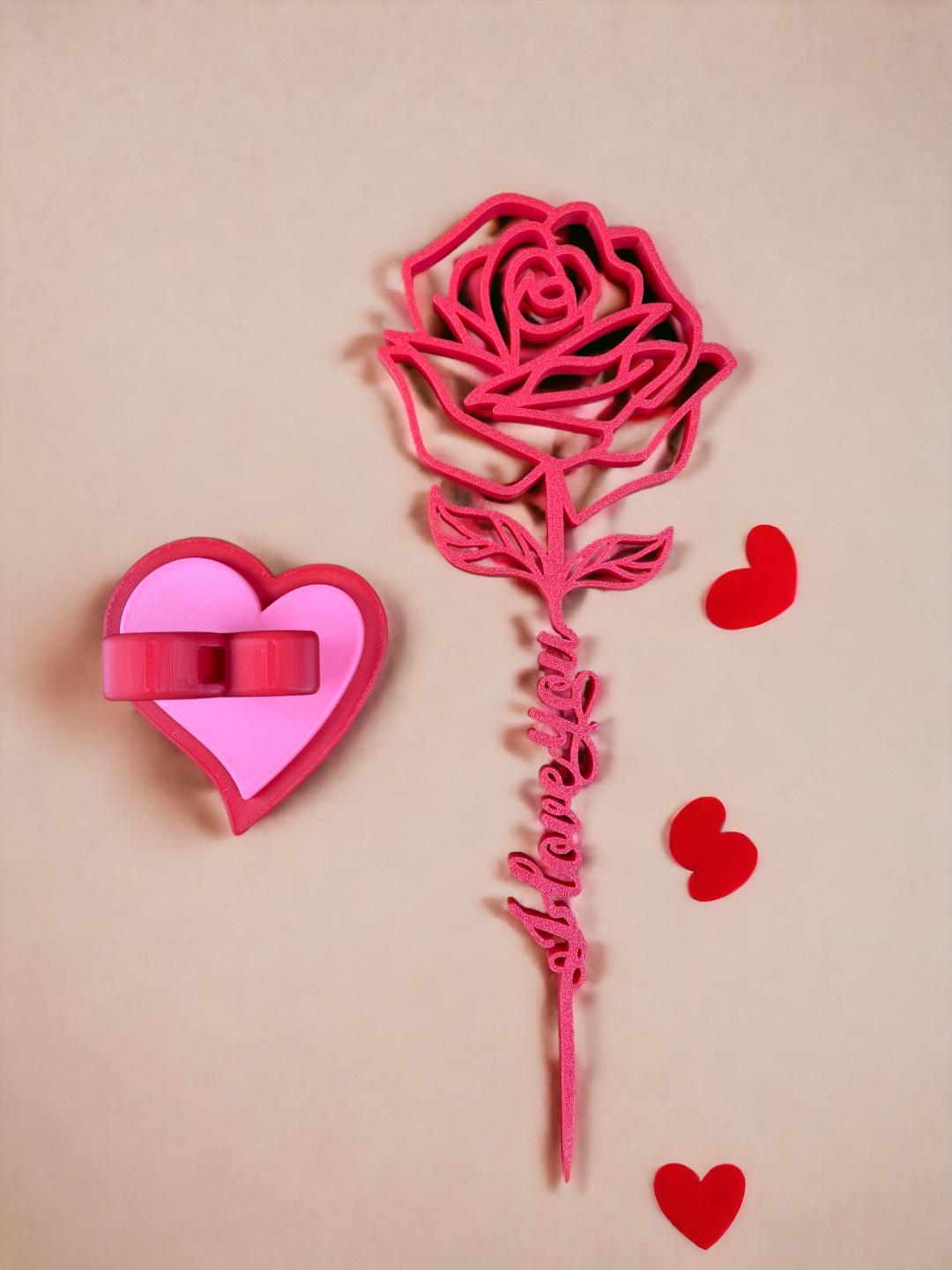 Personalized “I Love You” Rose Stem