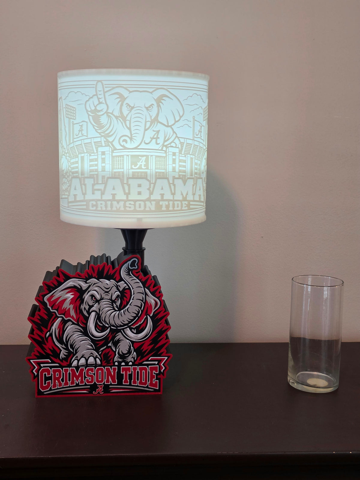 Custom College Football Lithophane Lamp – 3D Printed Sports Décor | UniqueXclusives