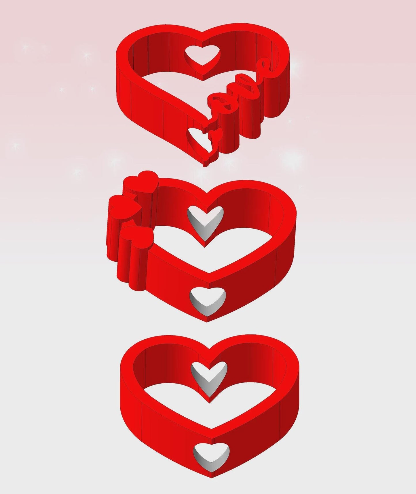 Heart Straw Toppers (Set of 3)