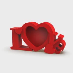 LOVE Photo Frame | Heart Center Couple Picture Display | Valentine’s Day Gift