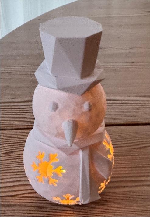 Christmas Snowman tea light