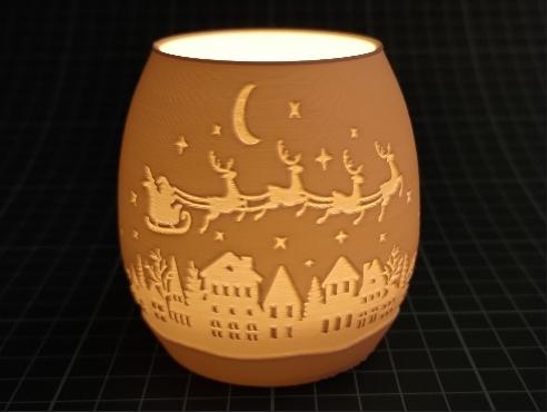 Tealight Santa Claus Christmas Lamp (set of 2)