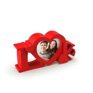LOVE Photo Frame | Heart Center Couple Picture Display | Valentine’s Day Gift
