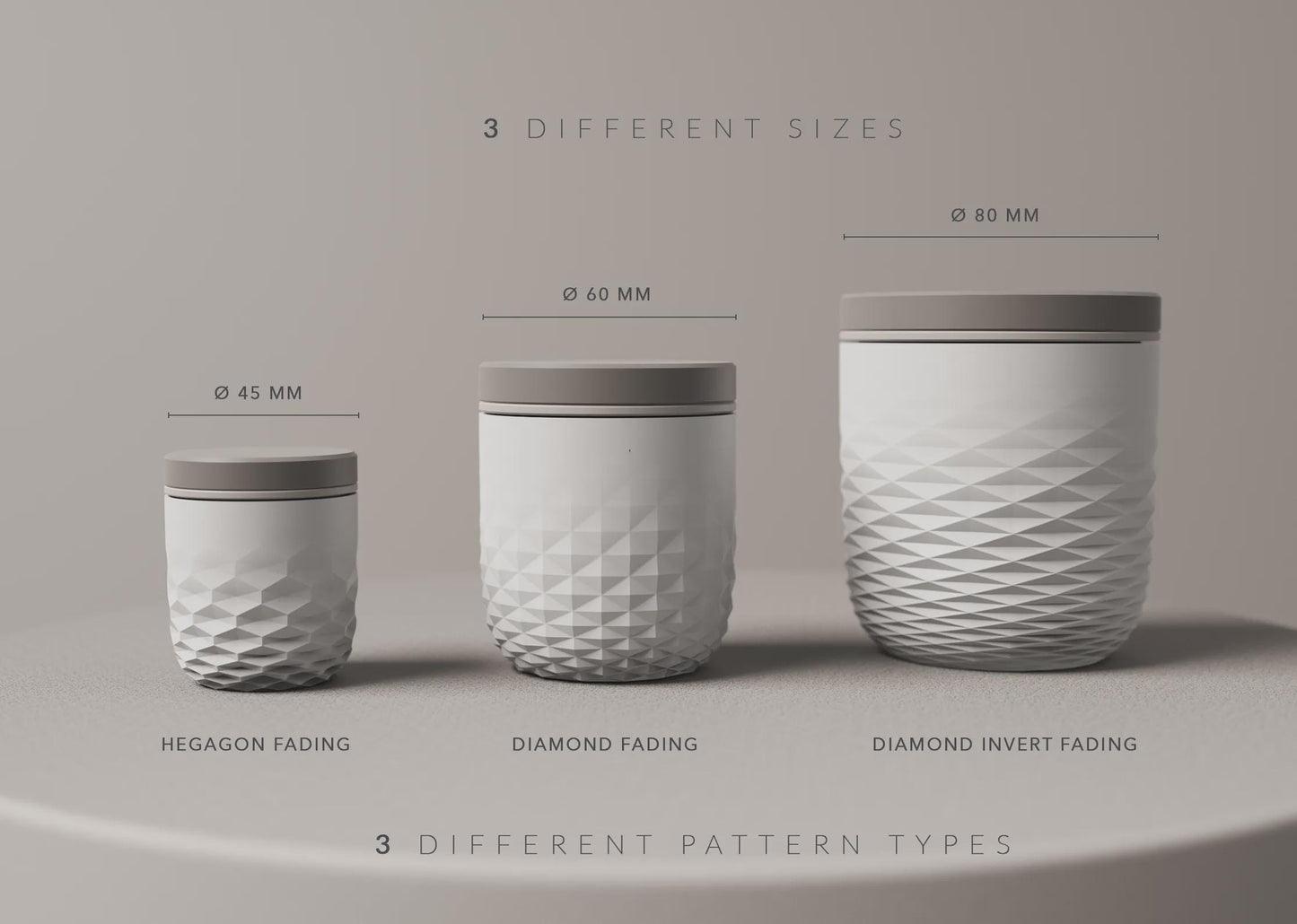 Textured Bathroom Canisters with Lids