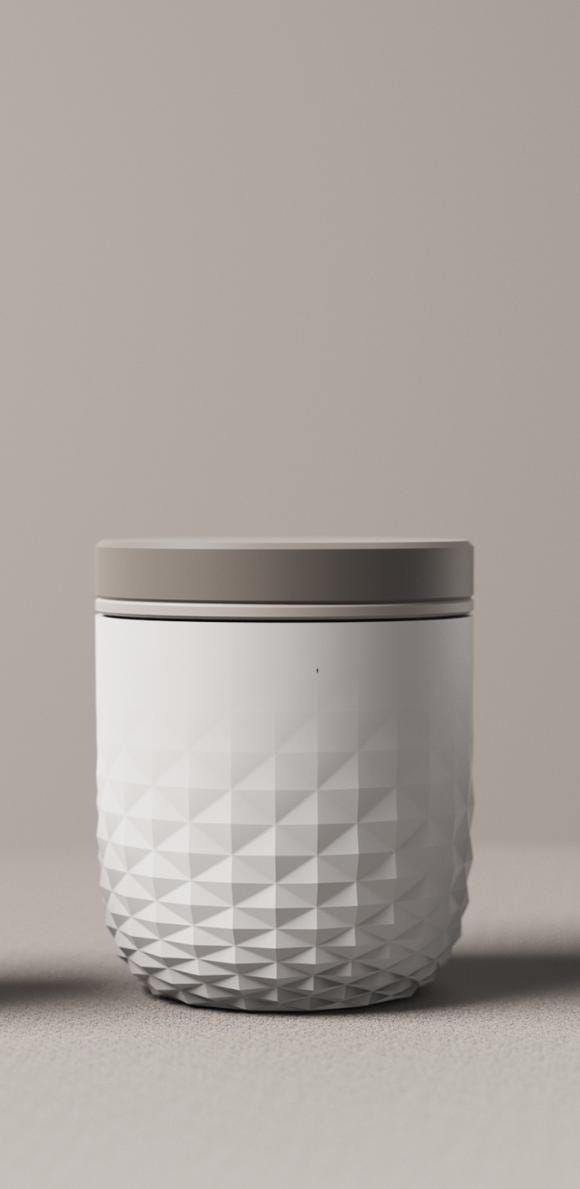 Textured Bathroom Canisters with Lids