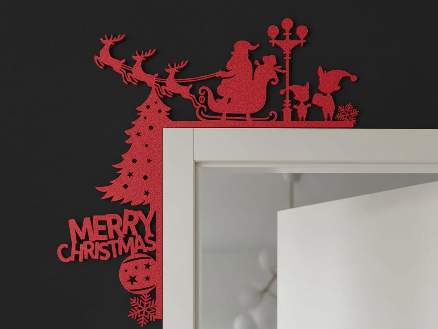 Door Corner Hangers-Merry Christmas Santa