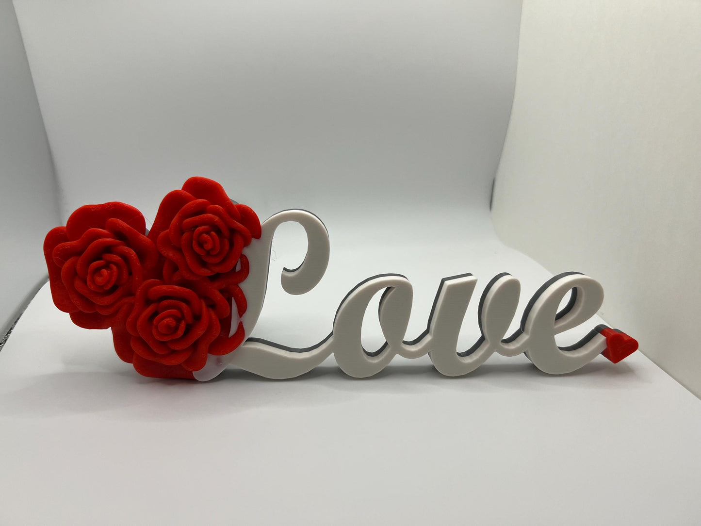 3D Printed LOVE Rose Sign