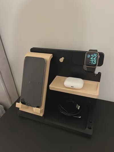 The GlideLine Multi-Gadget Charging Docking Station - Personalized, Multi-Device Charging Stand for Phone, Smartwatch & Earbuds