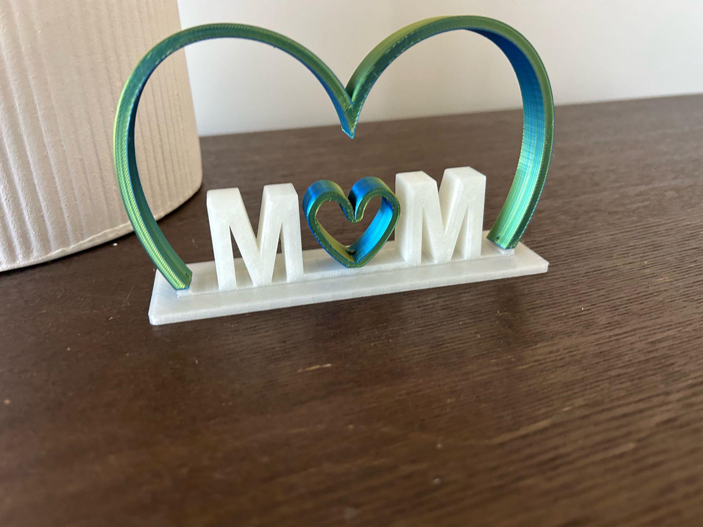 Personalized 3D Printed Mother’s Day Gift | Mom Mama Decor | Floral Heart Sign | Custom Mother Gift