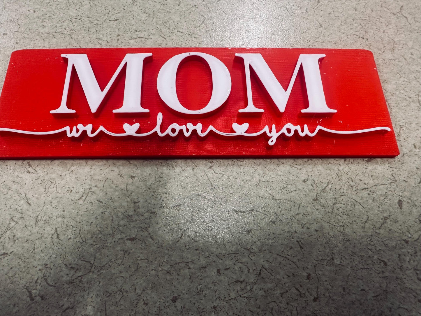 Personalized 3D Printed Mother’s Day Gift | Mom Mama Decor | Floral Heart Sign | Custom Mother Gift