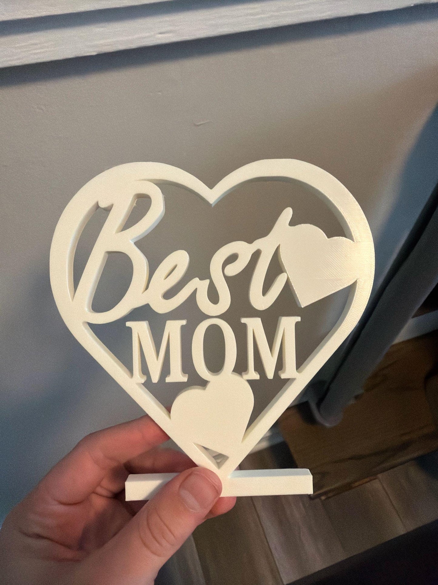 Personalized 3D Printed Mother’s Day Gift | Mom Mama Decor | Floral Heart Sign | Custom Mother Gift