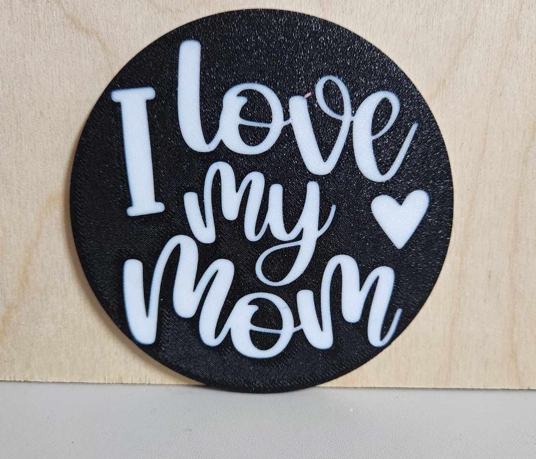 Personalized 3D Printed Mother’s Day Gift | Mom Mama Decor | Floral Heart Sign | Custom Mother Gift