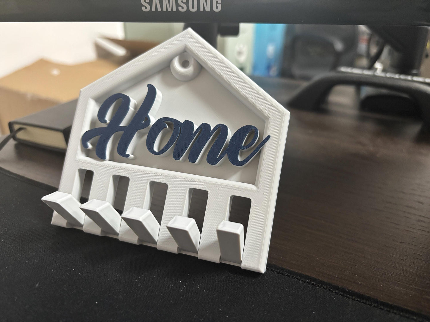Custom CWall Mounted Key Holder with Shelf | 3D Printed Entryway Organizer | Modern Home Key Rack | Housewarming Gift