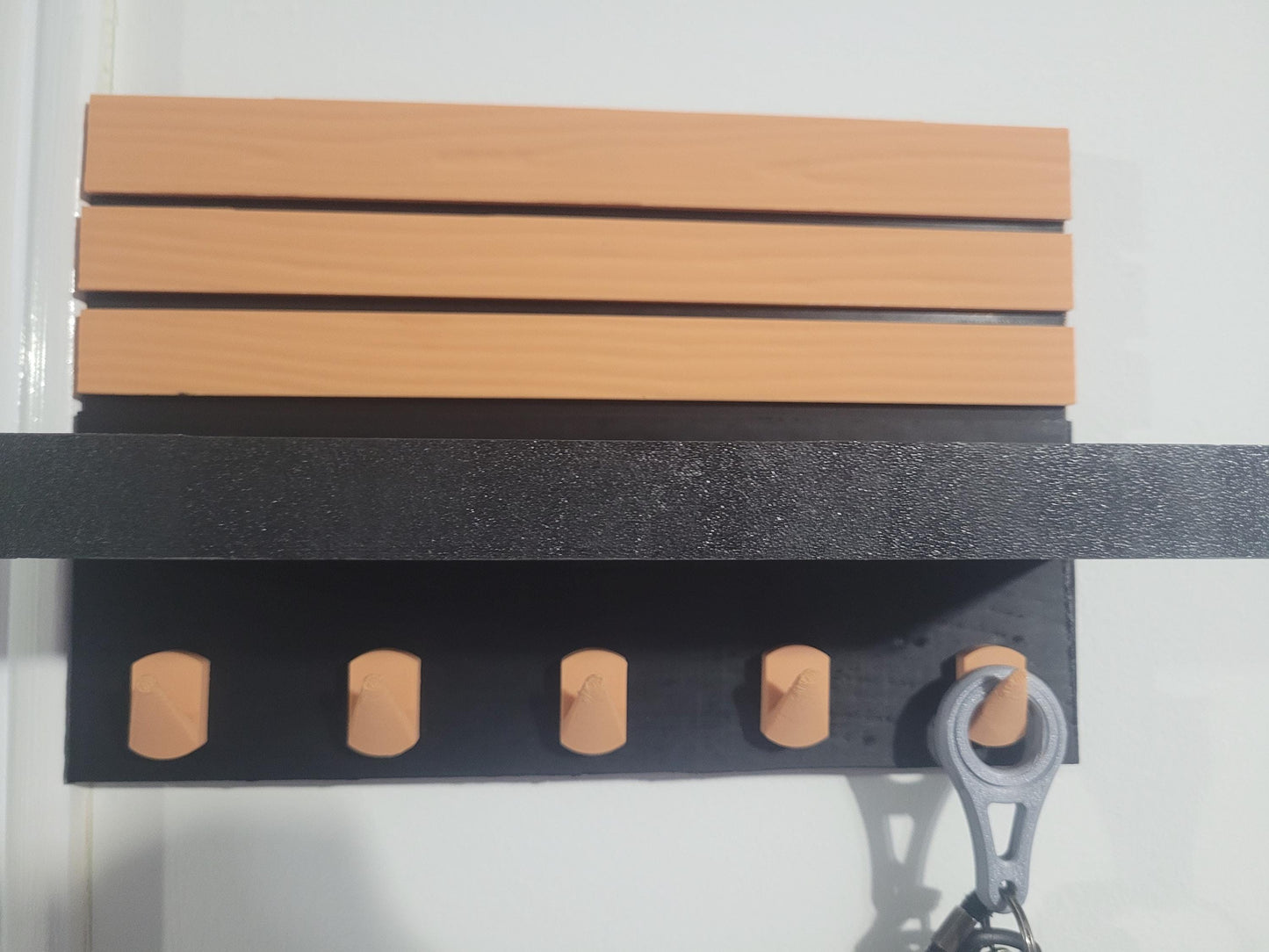 Custom CWall Mounted Key Holder with Shelf | 3D Printed Entryway Organizer | Modern Home Key Rack | Housewarming Gift