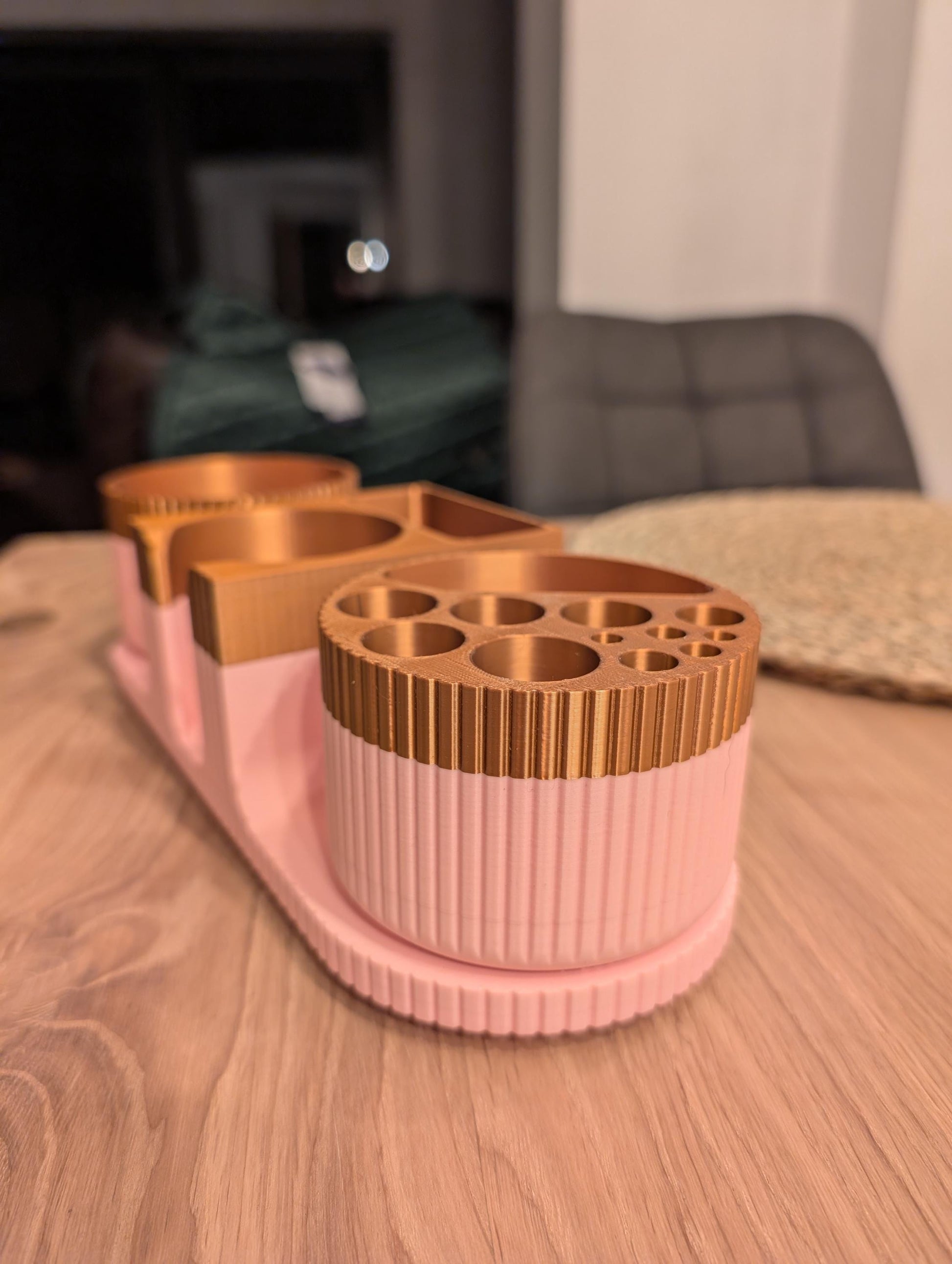 3D Printed Bathroom Organizer | Makeup & Vanity Storage Tray | Modern Cosmetic Holder | Countertop Organizer | Gift for Her