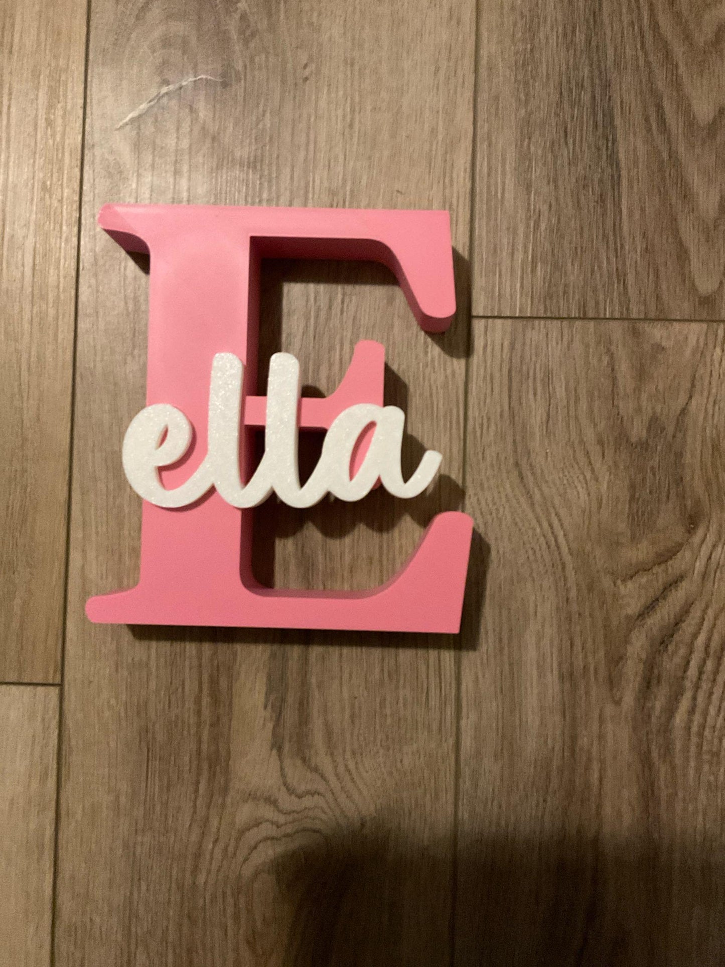 Personalized 3D Printed Name Sign | Custom Letter & Name Decor | Floral Initial, Script Art | Nursery, Wedding or Home Gift