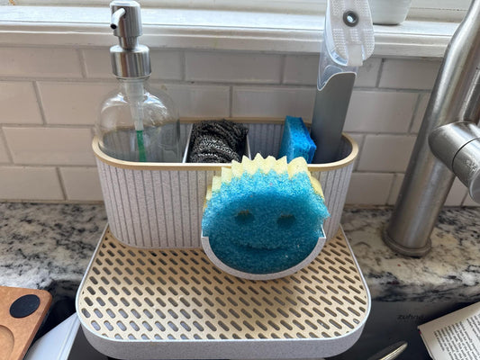 3D Printed Kitchen Sink Organizer | Modular Soap & Sponge Holder | Drainage Tray Sink Caddy | Modern Countertop Organizer | Custom Colors
