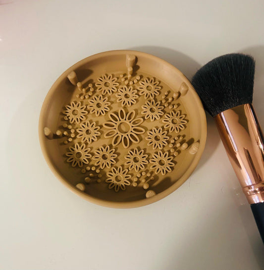 3D Printed Makeup Brush Cleaner Bowl | Cosmetic Brush Washing Bowl | Gift for Makeup Lovers | Bathroom Vanity Tool