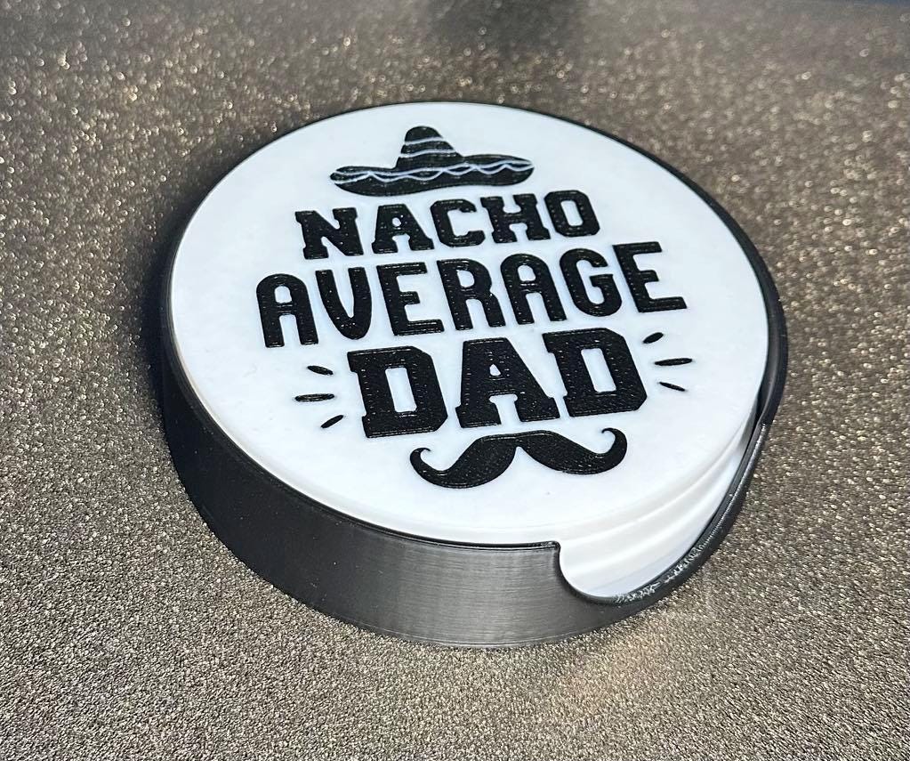 Funny Dad Coasters | 3D Printed Father’s Day Gift | Best Dad Ever | Drink Coasters for Dad