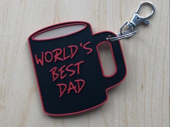 Father’s Day Keychain or Magnet for Dad | 3D Printed Dad Gift | Best Dad Ever | Funny & Sentimental Gift for Father