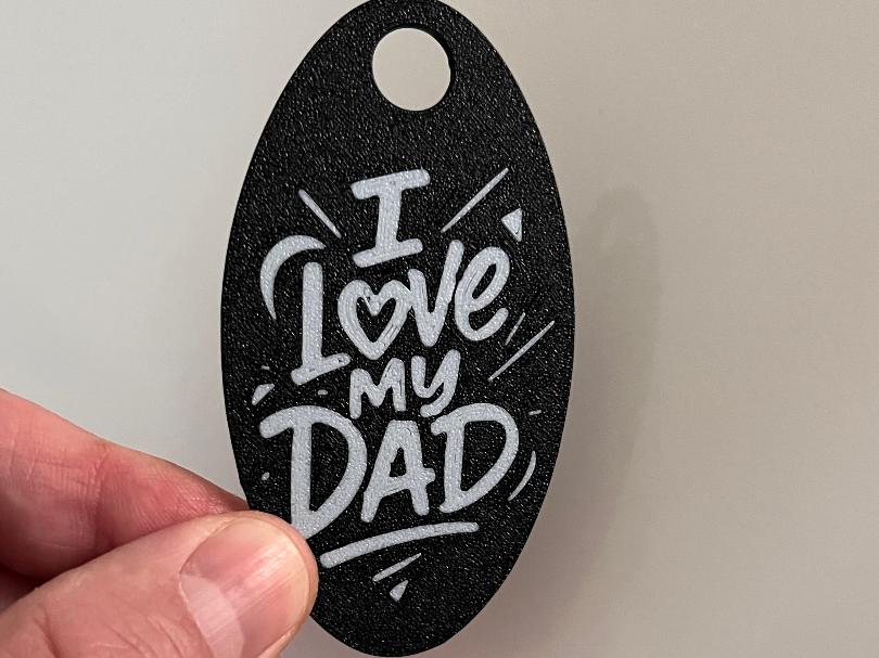 Father’s Day Keychain or Magnet for Dad | 3D Printed Dad Gift | Best Dad Ever | Funny & Sentimental Gift for Father